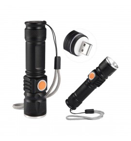 Φακός Επαναφορτιζόμενος Led με usb 500 lumen