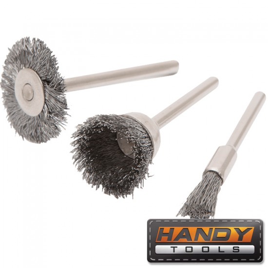  Σετ Βουρτσάκια Χάλυβα 3τμχ. Handy