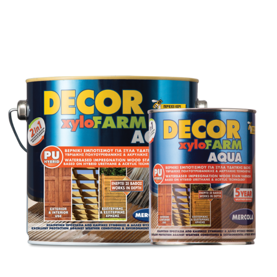 DECOR XYLOFARM AQUA Προστατευτικό βερνίκι εμποτισμού για ξύλα υδατικής βάσης