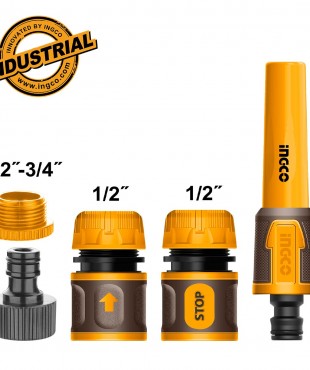 Εκτοξευτής Ακροφύσιο Νερού με 4 Εξαρτήματα - Ταχυσύνδεσμοι Λάστιχου