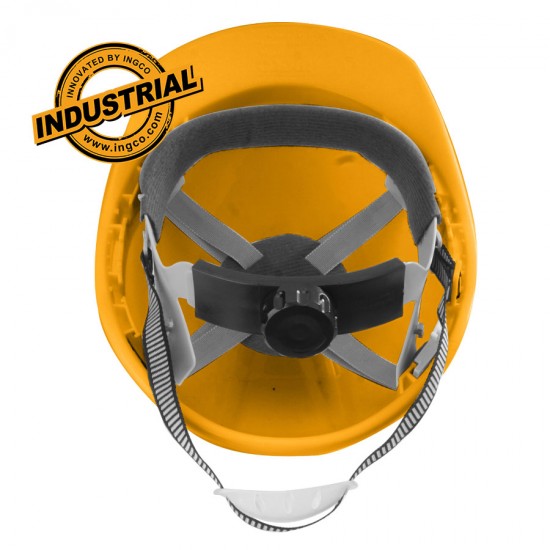 Επαγγελματικό Κράνος Ασφαλείας με Προστασία 4 Σημείων Κίτρινο