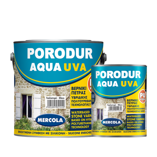 PORODUR AQUA UVA (Υψηλής Ποιότητας Διαφανές Ακρυλικό Βερνίκι Πέτρας Νερού)